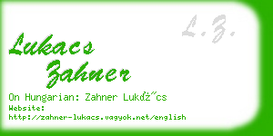 lukacs zahner business card